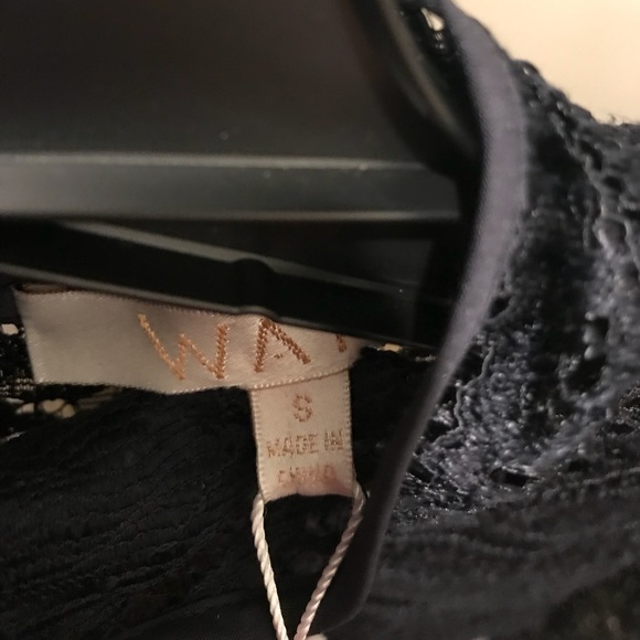 NWT Sz S WAYF Deep Blue Lace Long Sleeve Dress - Picture 5 of 6